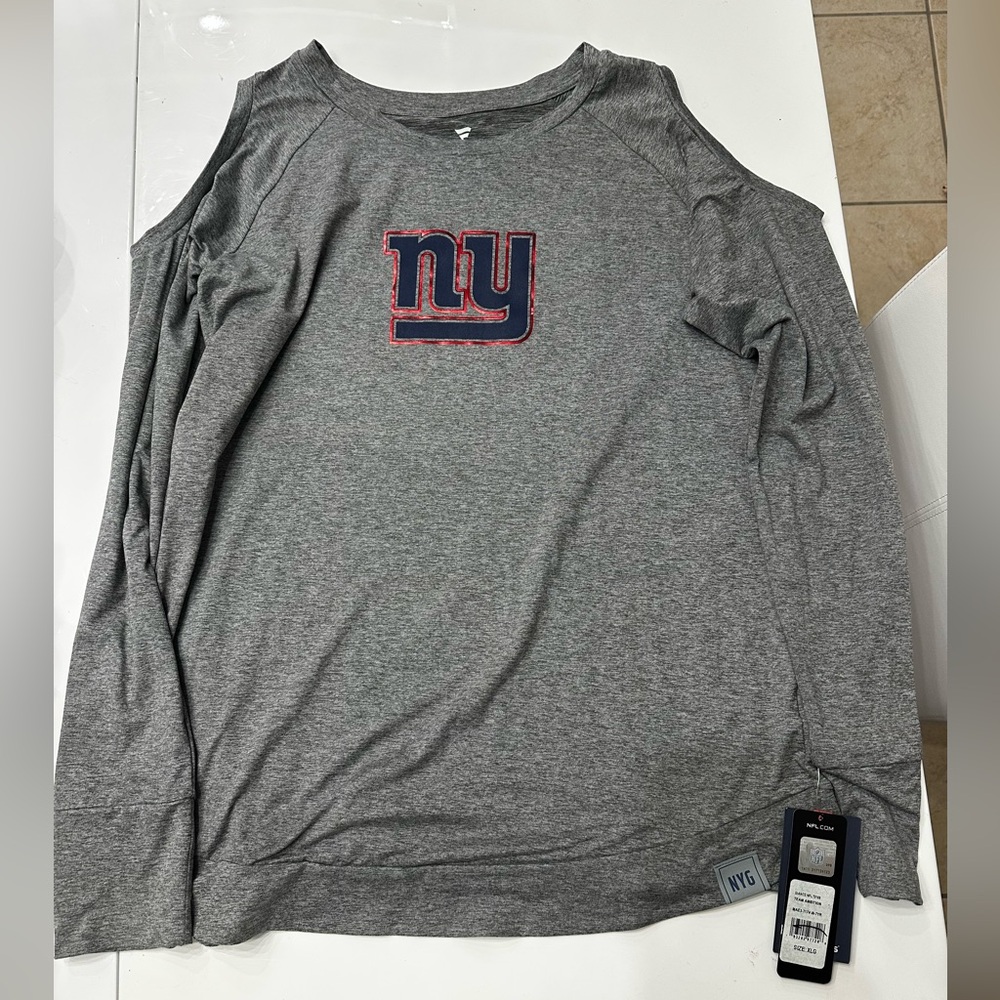 NY Giants - Ladies Cold Shoulder Long Sleeve Top